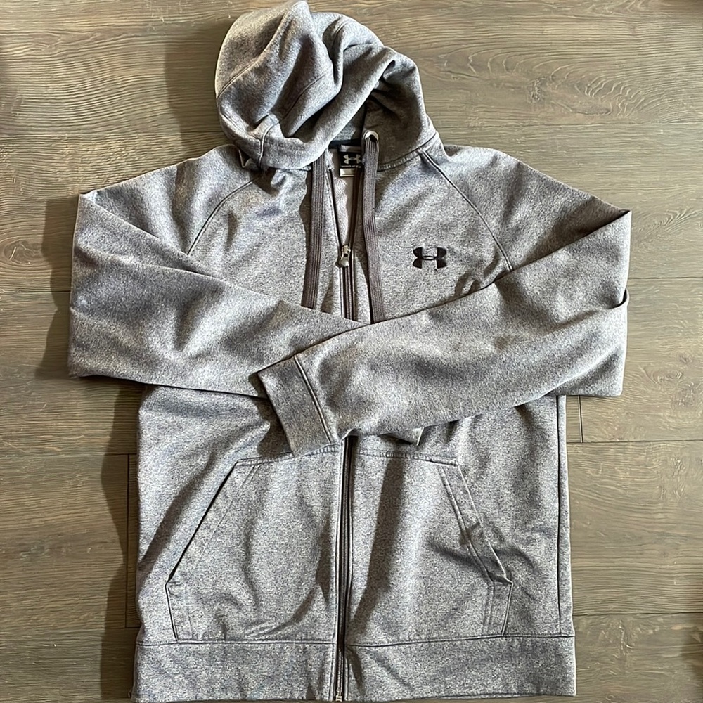 Gray UA zip up hoodie